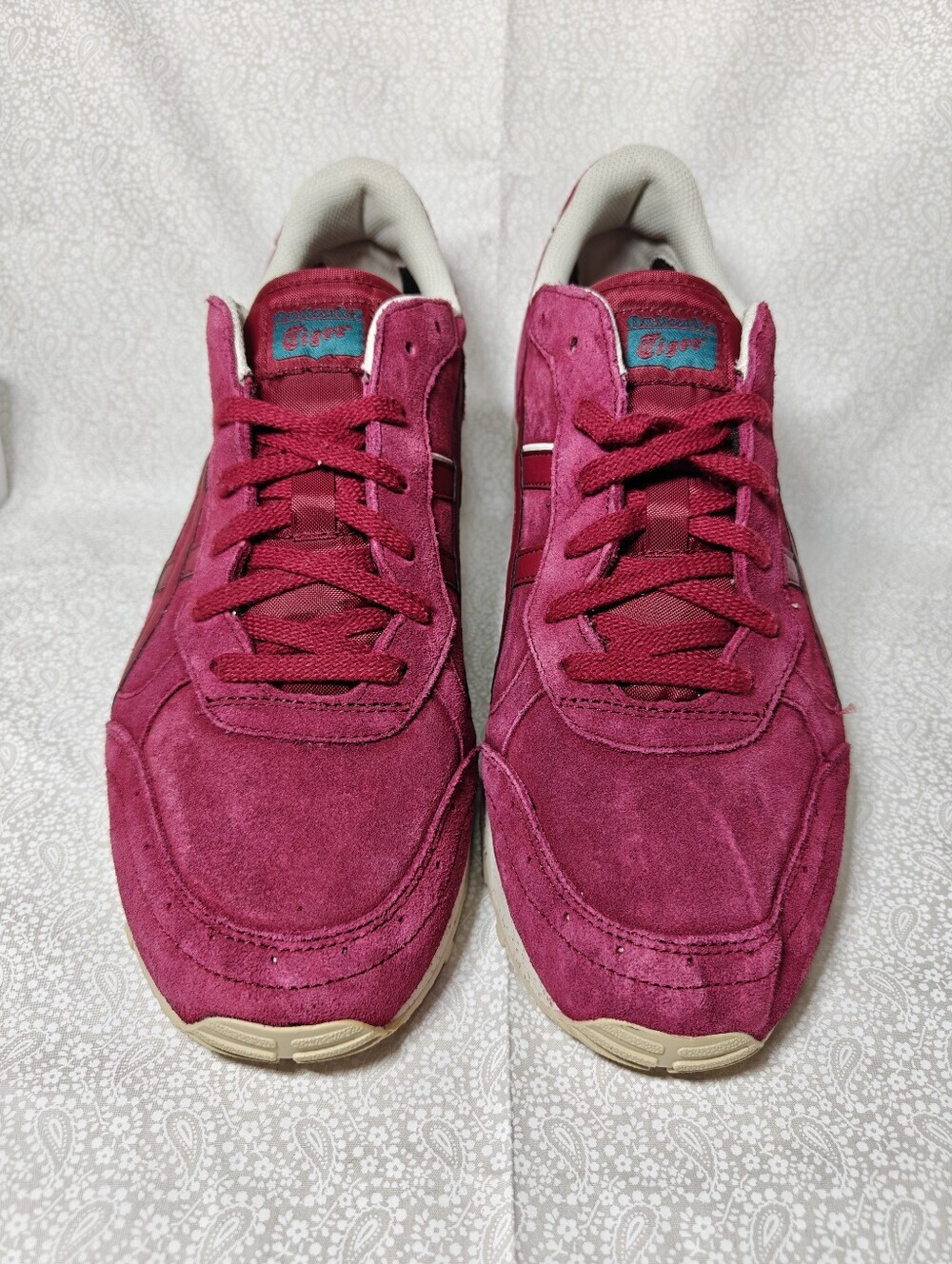 Onitsuka Tiger Colorado Eighty-Five Burgundy Suede Retro Sneakers Men's Sz 12 - Picture 2 of 10